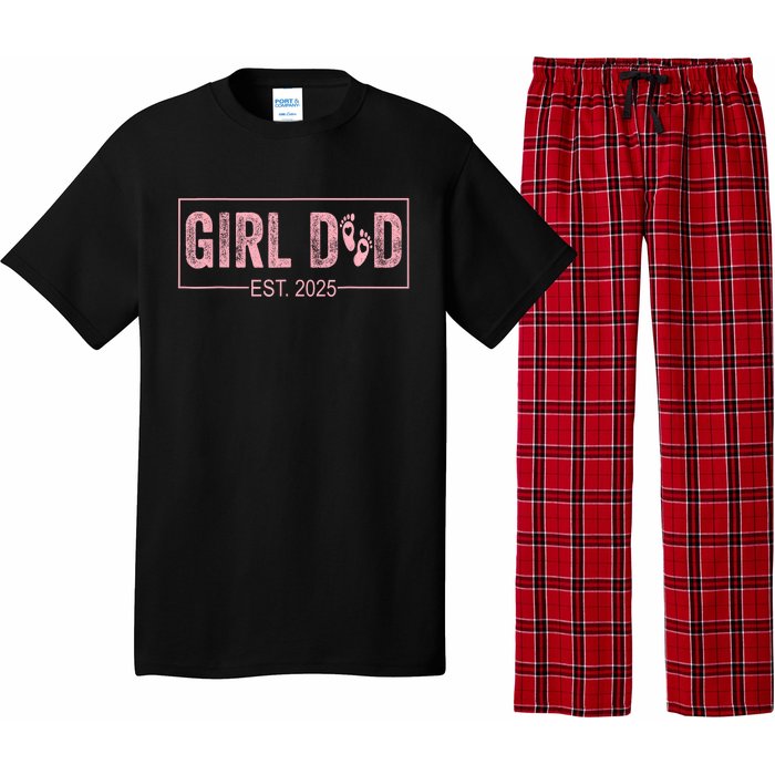 Dad Est 2025 Girl Logo Dad To Be 1st Time Dad Daddy 2025 Pajama Set