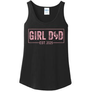 Dad Est 2025 Girl Logo Dad To Be 1st Time Dad Daddy 2025 Ladies Essential Tank