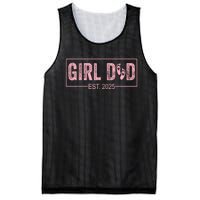 Dad Est 2025 Girl Logo Dad To Be 1st Time Dad Daddy 2025 Mesh Reversible Basketball Jersey Tank