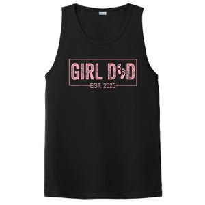 Dad Est 2025 Girl Logo Dad To Be 1st Time Dad Daddy 2025 PosiCharge Competitor Tank