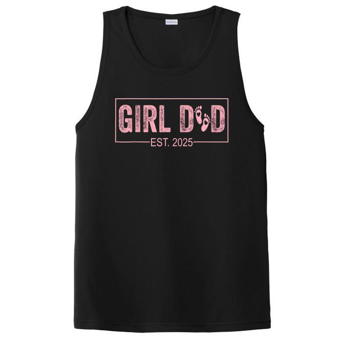 Dad Est 2025 Girl Logo Dad To Be 1st Time Dad Daddy 2025 PosiCharge Competitor Tank