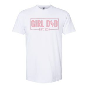 Dad Est 2025 Girl Logo Dad To Be 1st Time Dad Daddy 2025 Softstyle CVC T-Shirt