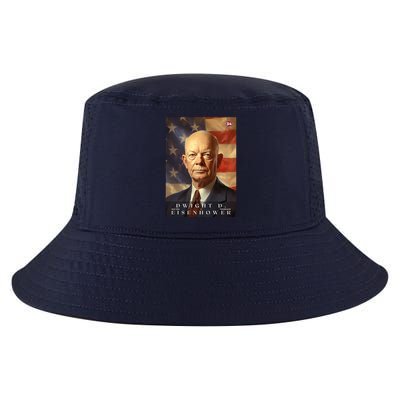 Dwight Eisenhower 34th President Of The United States Portrait Cool Comfort Performance Bucket Hat