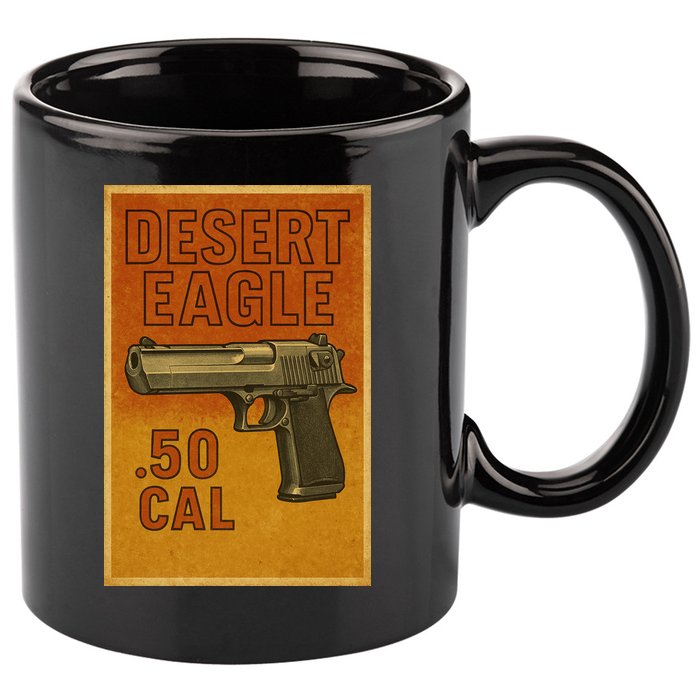 Desert Eagle 50 Cal Gun 11oz C Handle Ceramic Mug