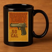 Desert Eagle 50 Cal Gun 11oz C Handle Ceramic Mug