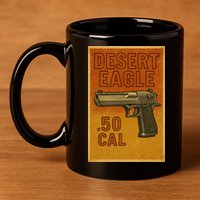 Desert Eagle 50 Cal Gun 11oz C Handle Ceramic Mug