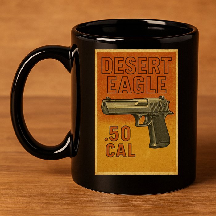 Desert Eagle 50 Cal Gun 11oz C Handle Ceramic Mug
