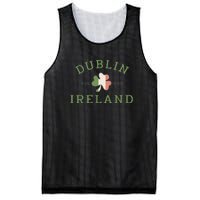 Dublin Est 988 Ireland Flag Shamrock Groovy St Patrick Day Mesh Reversible Basketball Jersey Tank