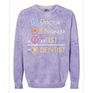 Doctor Engineer Artist Dentist Funny Dental Colorblast Crewneck Sweatshirt