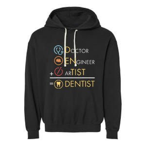 Doctor Engineer Artist Dentist Funny Dental Garment-Dyed Fleece Hoodie