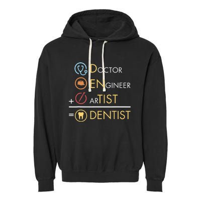 Doctor Engineer Artist Dentist Funny Dental Garment-Dyed Fleece Hoodie