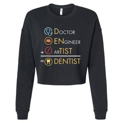 Doctor Engineer Artist Dentist Funny Dental Cropped Pullover Crew