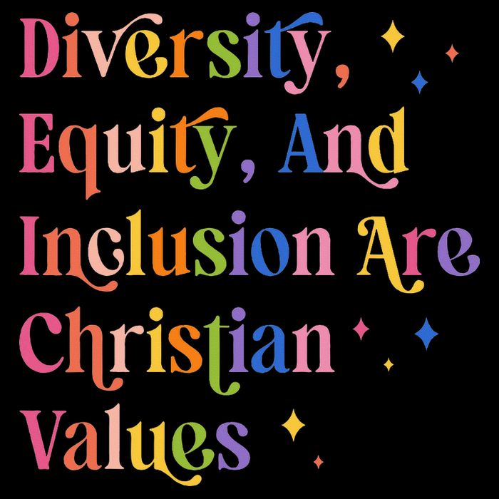 Diversity Equity And Inclusion Are Christian Values Kindness Drawstring Bag