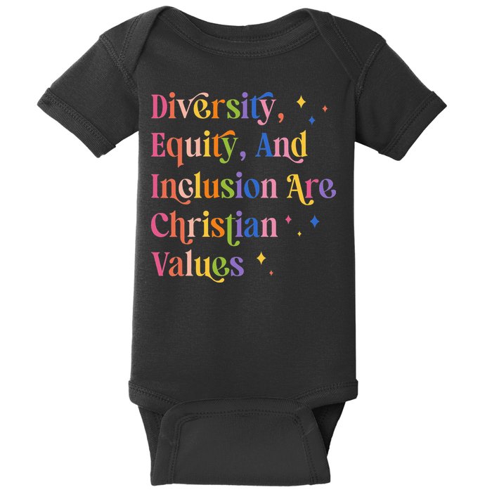 Diversity Equity And Inclusion Are Christian Values Kindness Baby Bodysuit