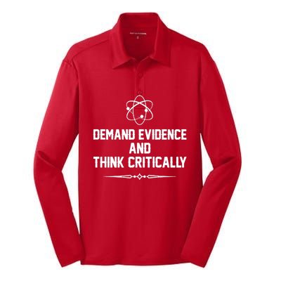 Demand Evidence And Think Critically Silk Touch Performance Long Sleeve Polo