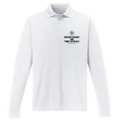 Demand Evidence And Think Critically Performance Long Sleeve Polo