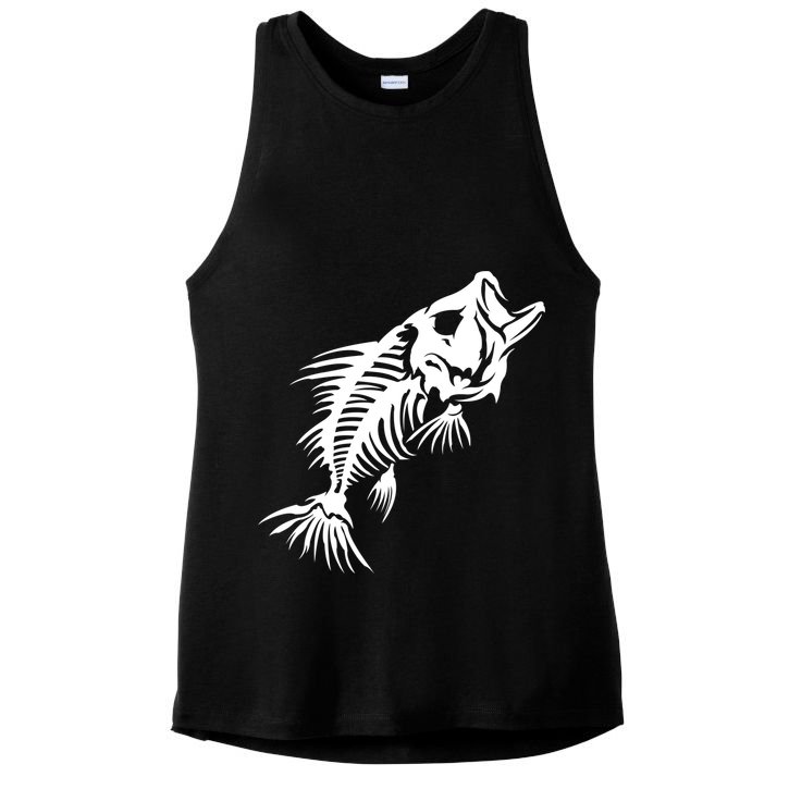 Dead Fish Skeleton X-Ray Ladies PosiCharge Tri-Blend Wicking Tank