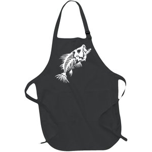 Dead Fish Skeleton X-Ray Full-Length Apron With Pockets