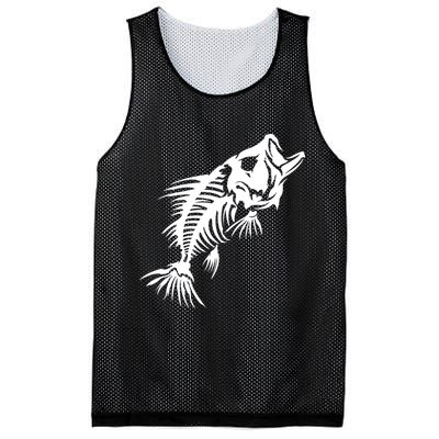 Dead Fish Skeleton X-Ray Mesh Reversible Basketball Jersey Tank