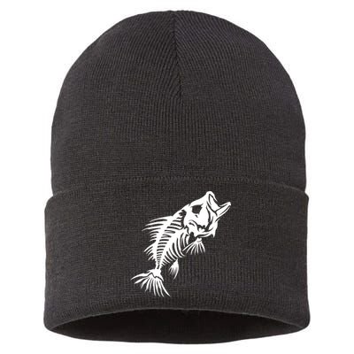 Dead Fish Skeleton X-Ray Sustainable Knit Beanie