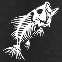 Dead Fish Skeleton X-Ray Golf Towel