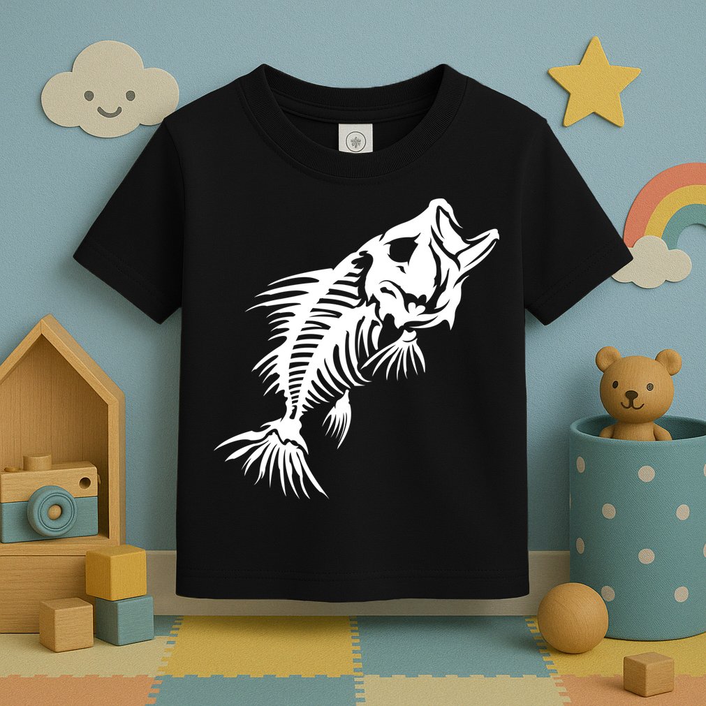 Dead Fish Skeleton X-Ray Toddler T-Shirt