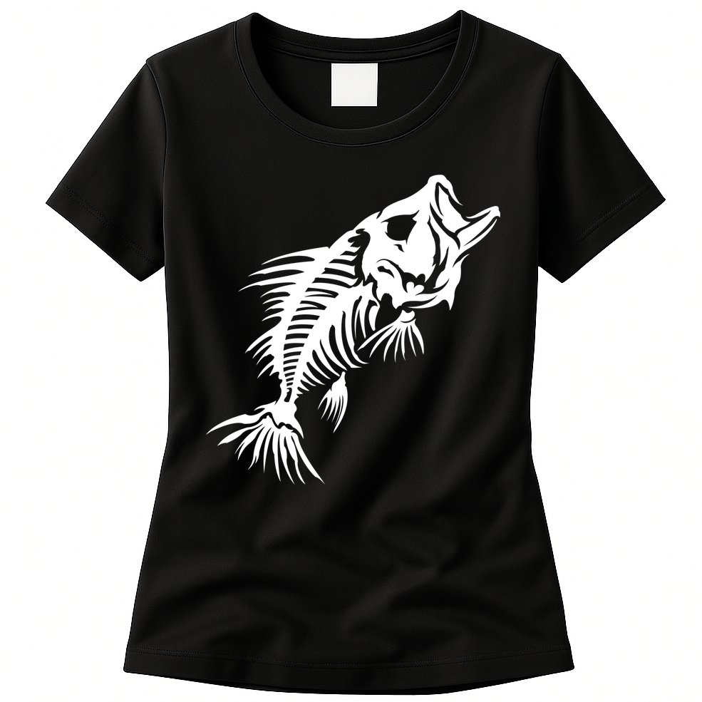 Dead Fish Skeleton X-Ray Womens T-Shirt