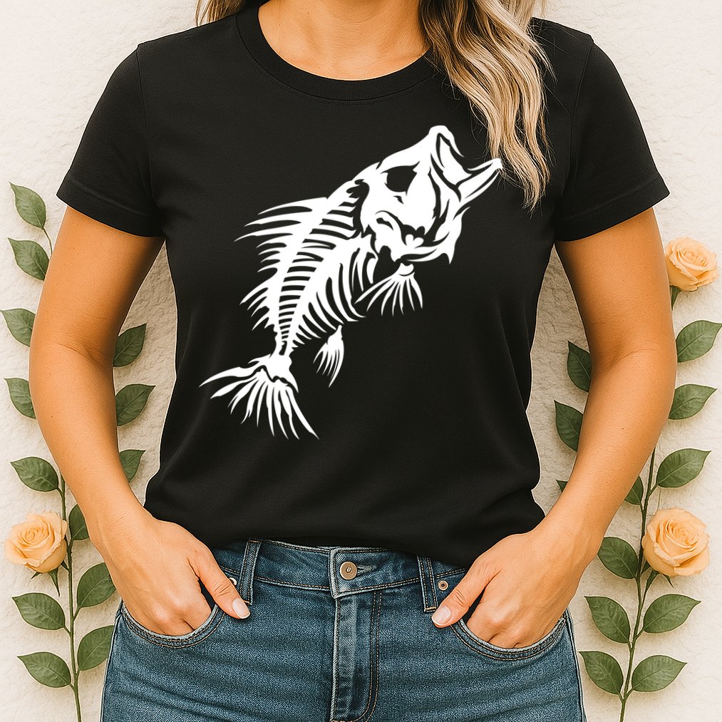 Dead Fish Skeleton X-Ray Womens T-Shirt