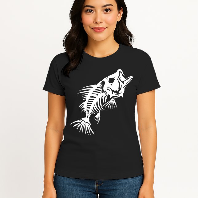 Dead Fish Skeleton X-Ray Womens T-Shirt