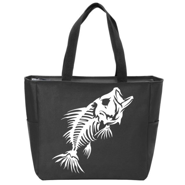 Dead Fish Skeleton X-Ray Zip Tote Bag