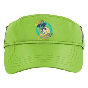 Dead In Paradise Tropical Skull Adult Drive Performance Visor