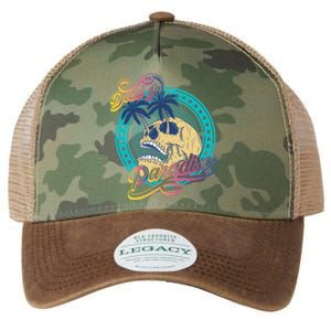 Dead In Paradise Tropical Skull Legacy Tie Dye Trucker Hat