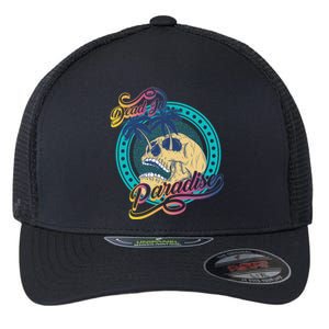 Dead In Paradise Tropical Skull Flexfit Unipanel Trucker Cap