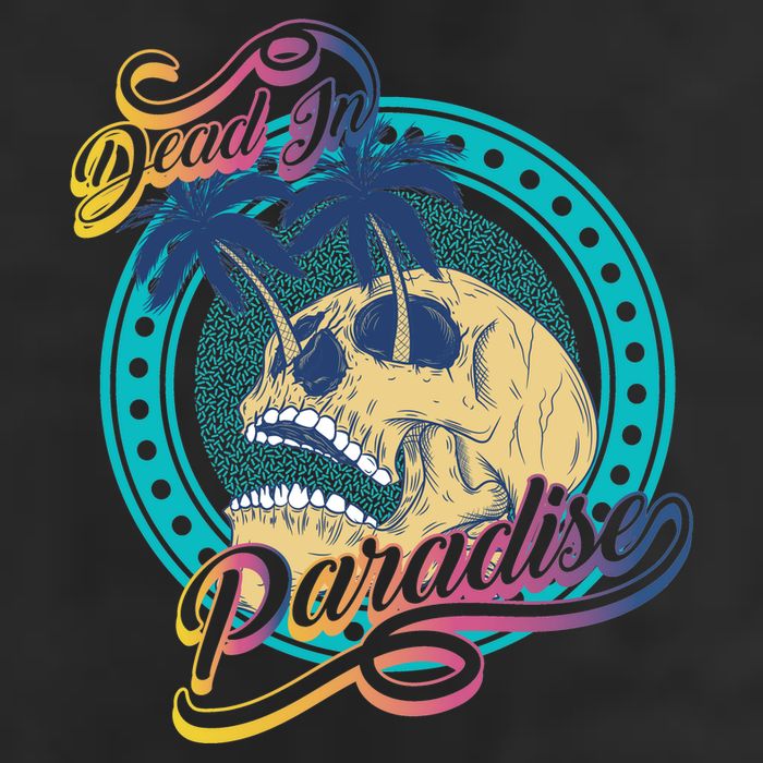Dead In Paradise Tropical Skull Adult Drive Performance Visor