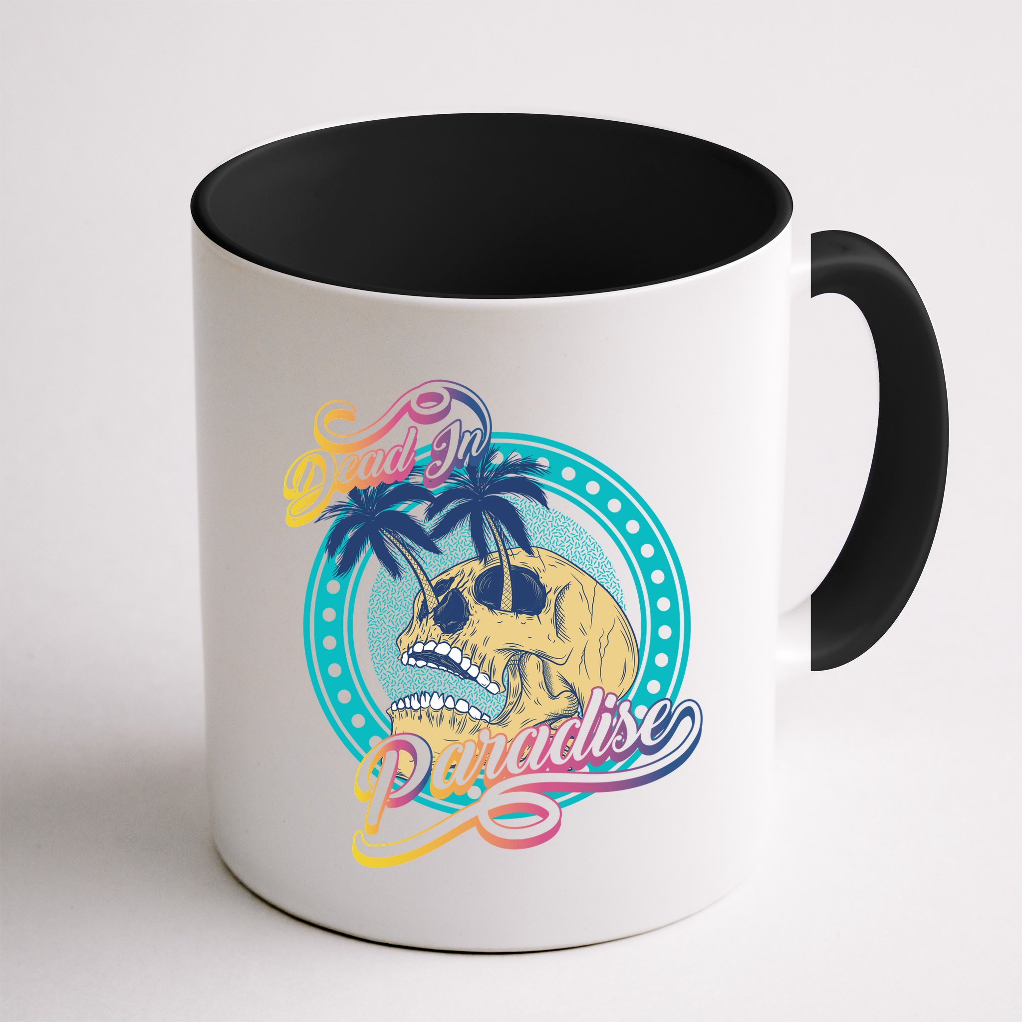 Dead In Paradise Tropical Skull Mug