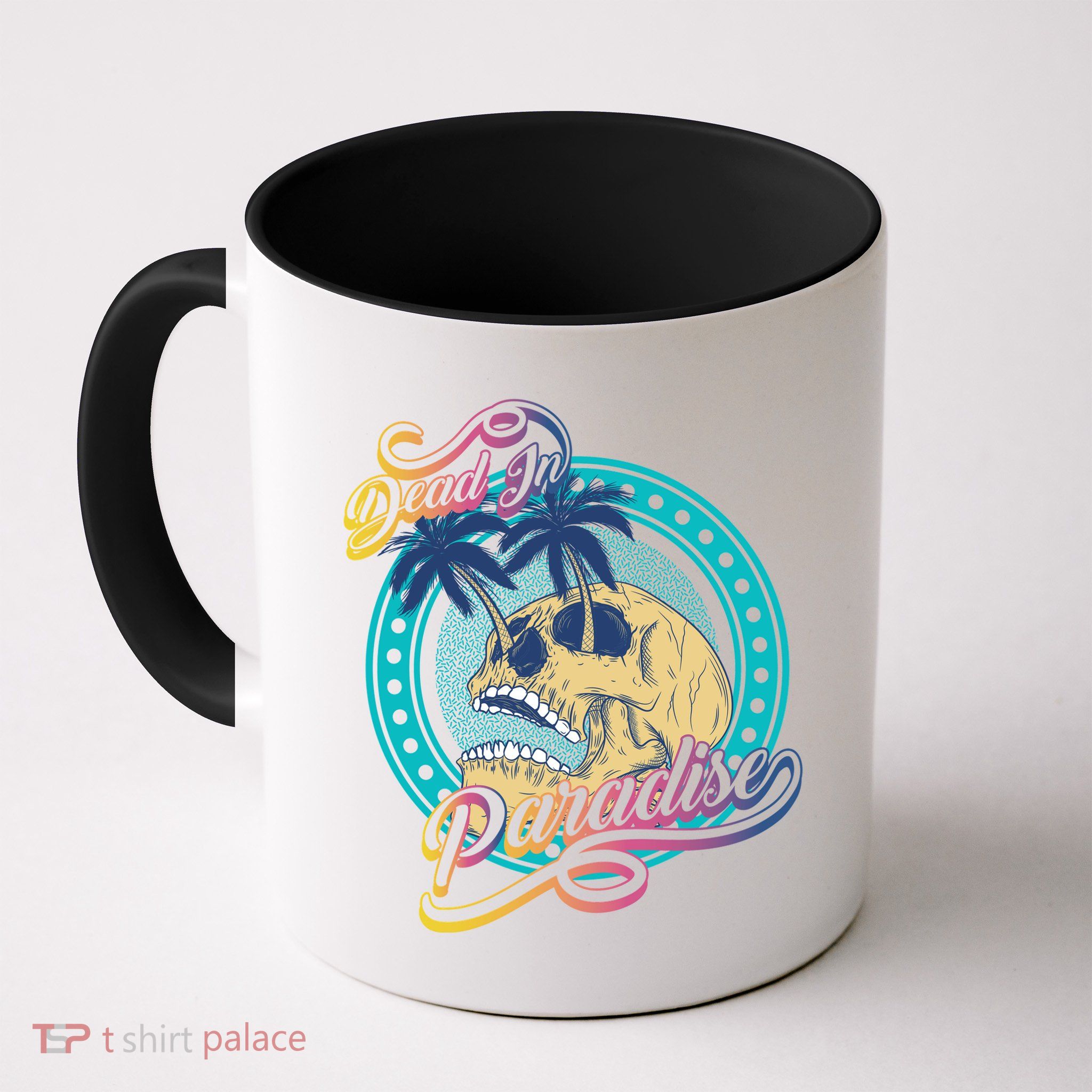 Dead In Paradise Tropical Skull Mug
