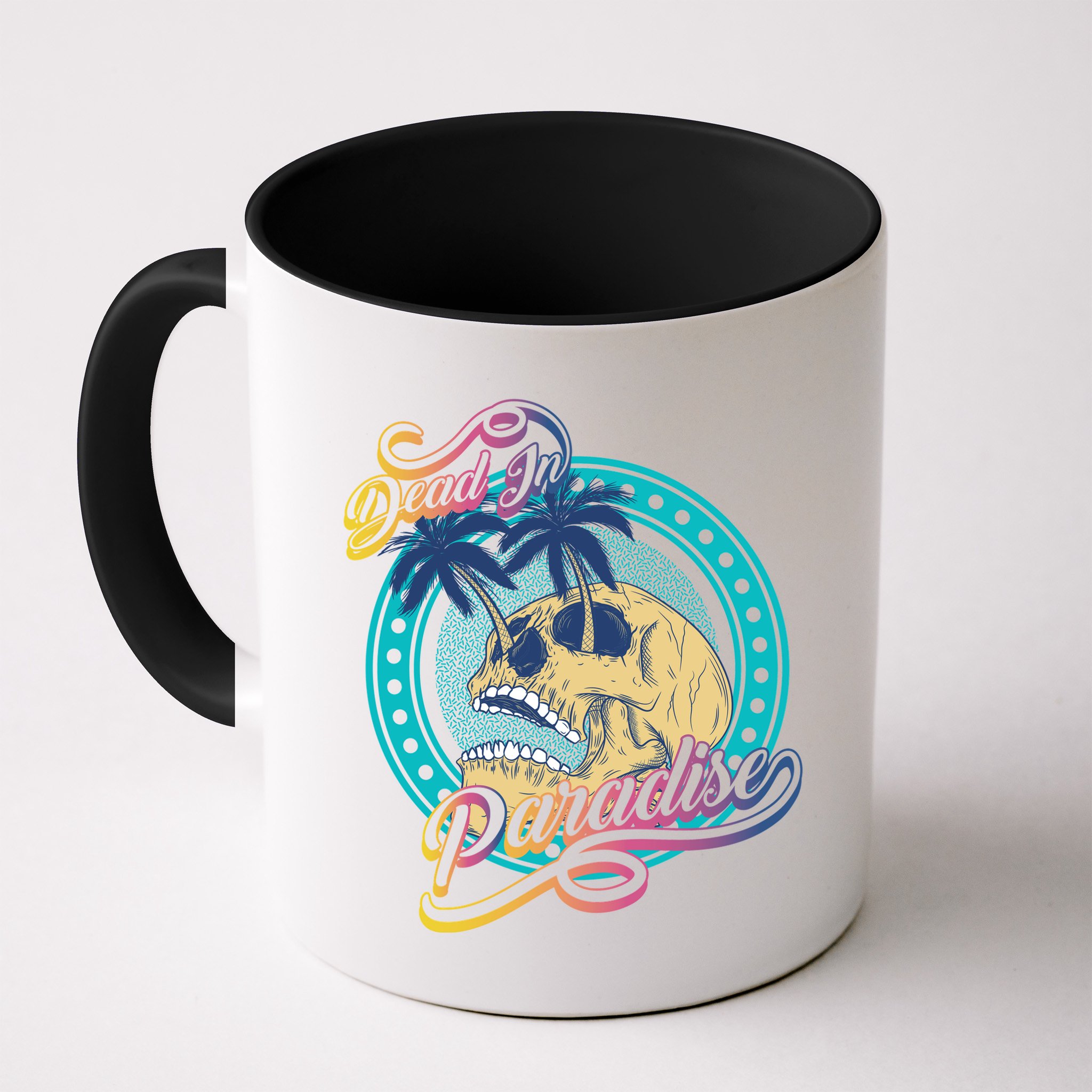 Dead In Paradise Tropical Skull Mug