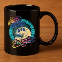 Dead In Paradise Tropical Skull 11oz C Handle Ceramic Mug