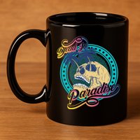 Dead In Paradise Tropical Skull 11oz C Handle Ceramic Mug