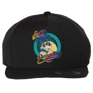 Dead In Paradise Tropical Skull Wool Snapback Cap