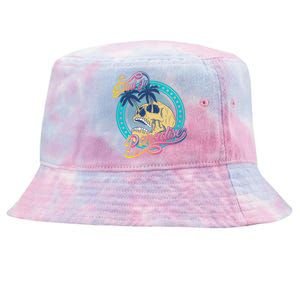 Dead In Paradise Tropical Skull Tie-Dyed Bucket Hat