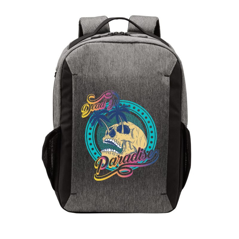 Dead In Paradise Tropical Skull Vector Backpack