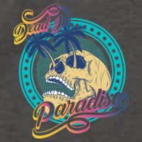 Dead In Paradise Tropical Skull Vector Backpack