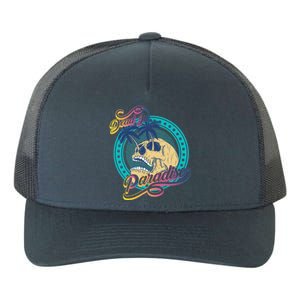 Dead In Paradise Tropical Skull Yupoong Adult 5-Panel Trucker Hat