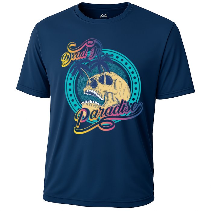 Dead In Paradise Tropical Skull Cooling Performance Crew T-Shirt