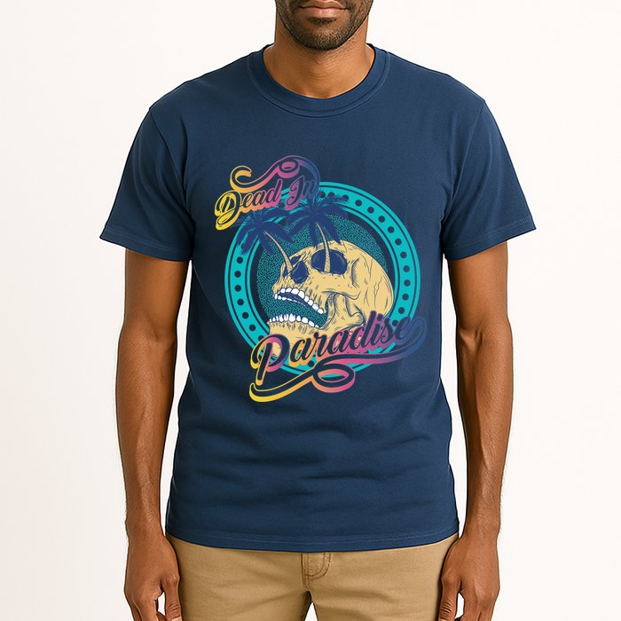 Dead In Paradise Tropical Skull Tall T-Shirt