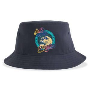 Dead In Paradise Tropical Skull Sustainable Bucket Hat