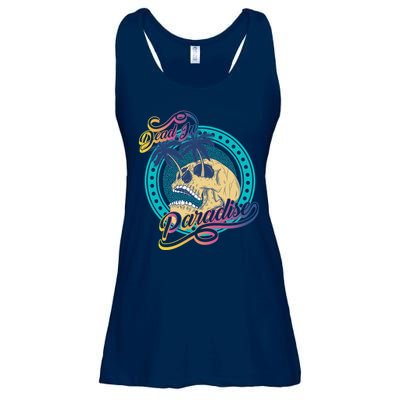 Dead In Paradise Tropical Skull Ladies Essential Flowy Tank