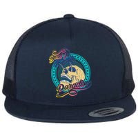 Dead In Paradise Tropical Skull Flat Bill Trucker Hat