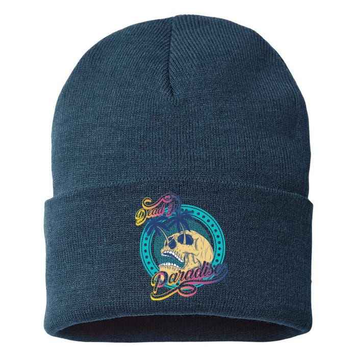 Dead In Paradise Tropical Skull Sustainable Knit Beanie